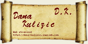 Dana Kulizić vizit kartica